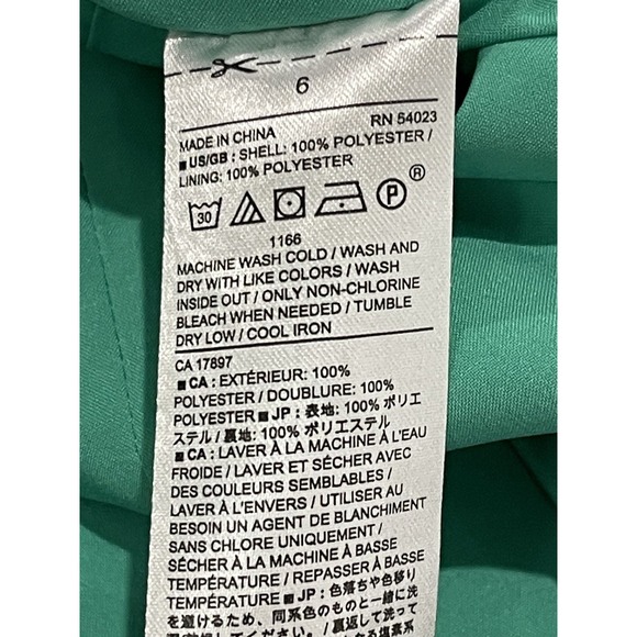 Banana Republic Green Ruffle Dress Size‎ 6 Sleeveless Ruffle Elegant Classy - Picture 9 of 9